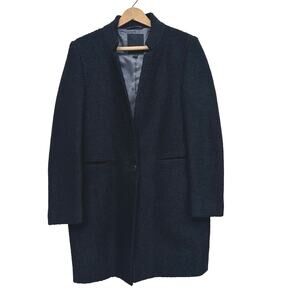 Gianni Feraud Black Wool Blend Coat – Size 10 (USA) / 14 (UK) / 40 (EUR)